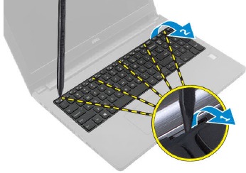 Removing the keyboard - Step 1