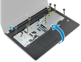 Removing the palmrest - Step 3
