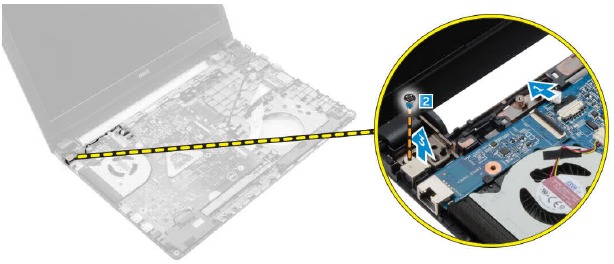 Removing the power connector port