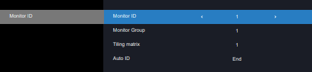 OSD Menu Overview - Monitor ID setting
