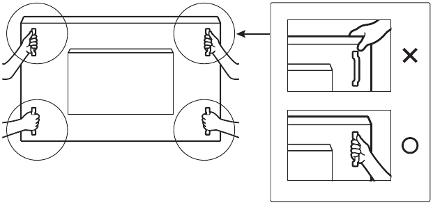 Unpacking Instructions - Hold on handles