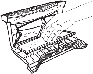 CARE AND CLEANING - Cleaning the filter - Step 1