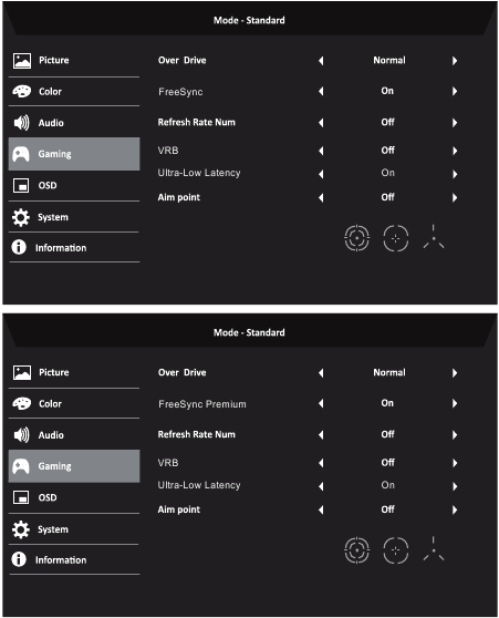 Adjusting the Gaming - Step 1