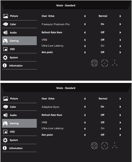 Adjusting the Gaming - Step 2