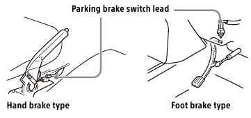 To the parking brake switch lead