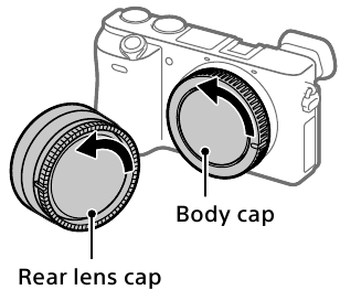 Attaching a lens - Step 1