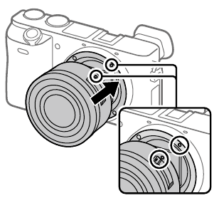 Attaching a lens - Step 2