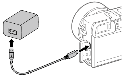 Charging the battery pack while it is inserted in the camera