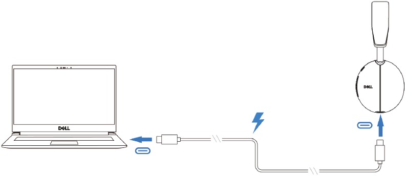 Charging the headset