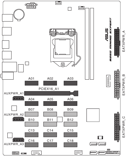 Installing mining cards - 14-19 mining cards