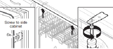 Secure Dishwasher in Cabinet Opening - Step 2
