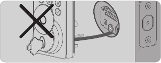 Do not insert the key when installing