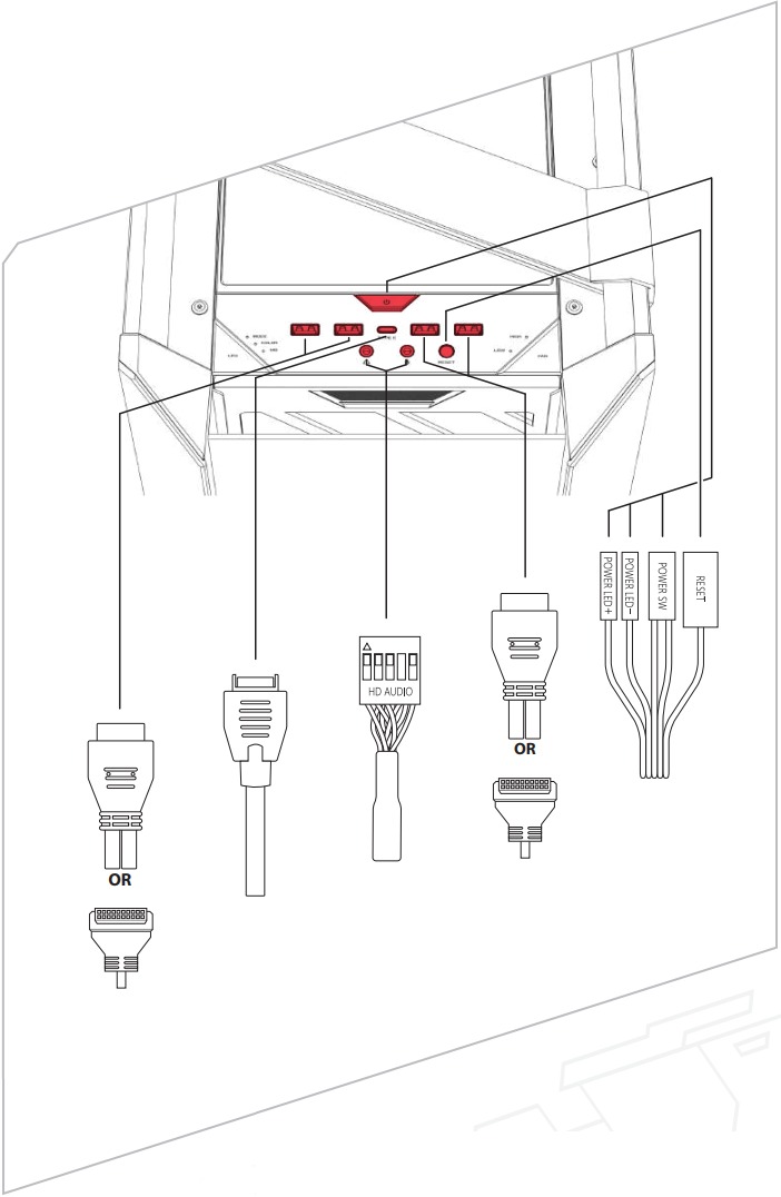 ATTACHING THE FRONT I/O CONNECTORS