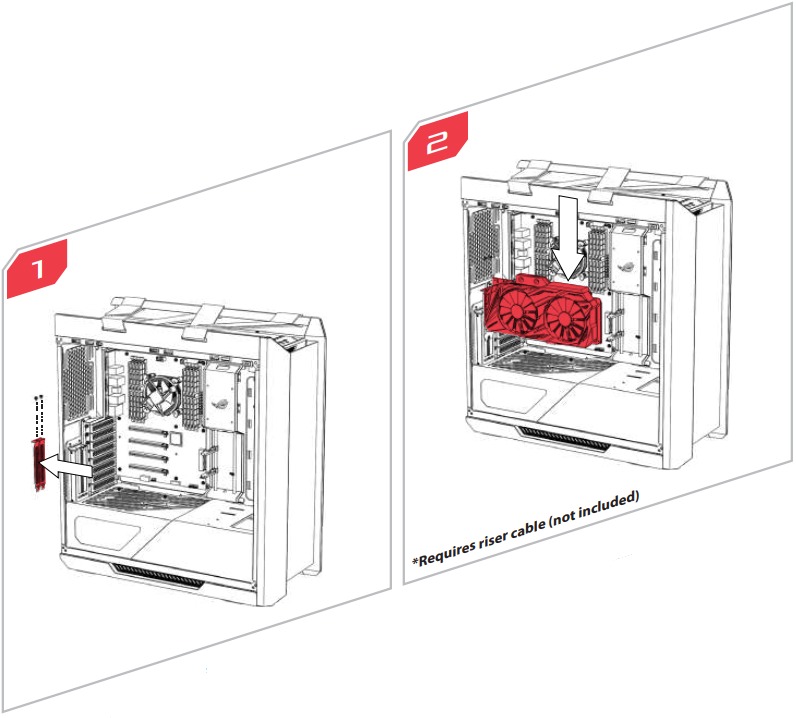 Installing a GPU in vertical position