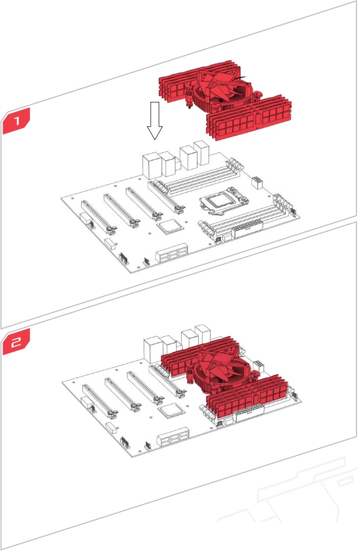 INSTALLING THE COOLER & RAM ON THE MOTHERBOARD