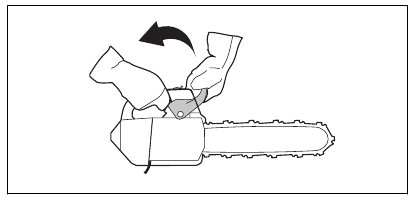 Chain brake and front hand guard - Step 2