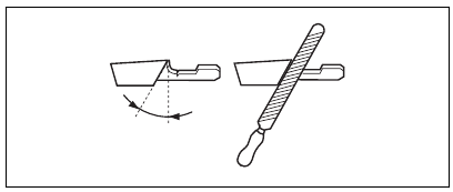 General information about how to sharpen the cutters - Step 2