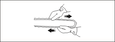 To adjust the tension of the saw chain - Step 3