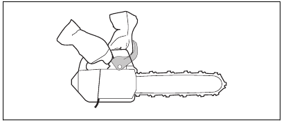 To do a check of the chain brake - Step 1
