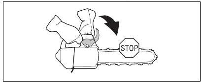 To do a check of the chain brake - Step 2