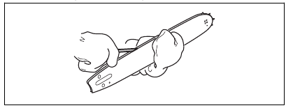 To do a check of the guide bar - Step 3