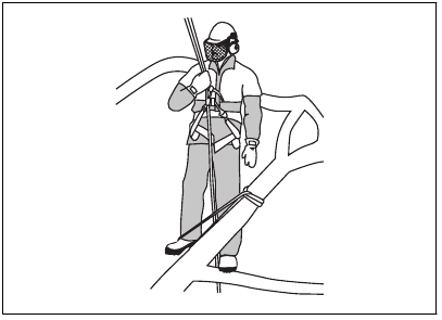 To operate the product in a tree - Step 2