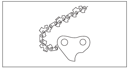 To sharpen the saw chain - Step 4