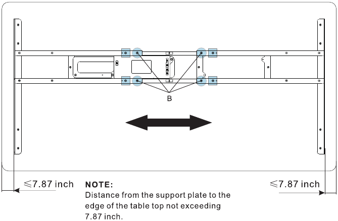 Assembly - Step 2 - Adjust the length of the frame