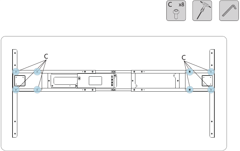 Assembly - Step 4 - Install the leg columns