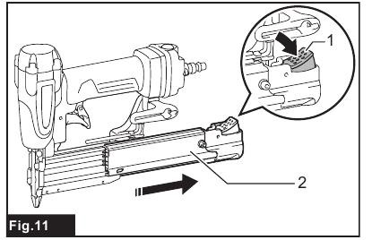 Loading pin nailer - Step 1