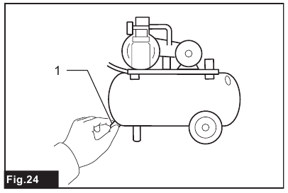 Maintenance of compressor, air set and air hose - Step 1