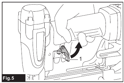 Trigger and lock lever - Step 1