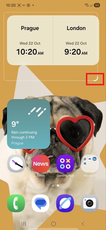 Customizing widget size