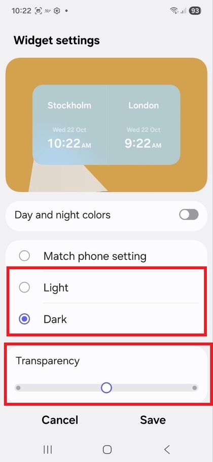 Set light or dark mode customization
