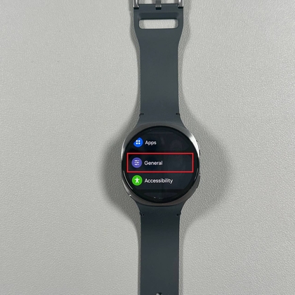 Select General Settings on Samsung Galaxy Watch 8 LTE
