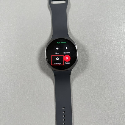 Settings option on Galaxy Watch 8 LTE