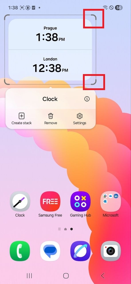 How to Add a Dual Clock Widget on Samsung Galaxy A17 5G | ManualsLib