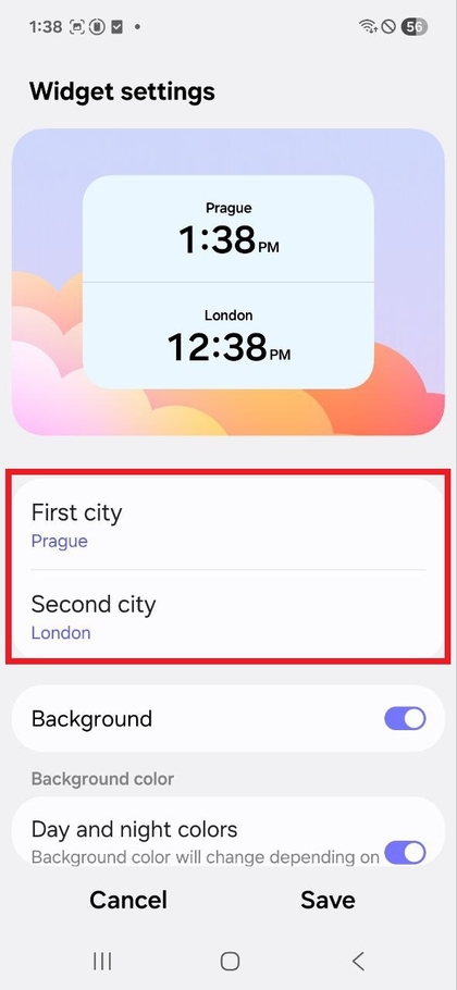 How to Add a Dual Clock Widget on Samsung Galaxy A17 5G | ManualsLib
