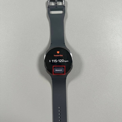 Manual heart rate measurement on Samsung watch