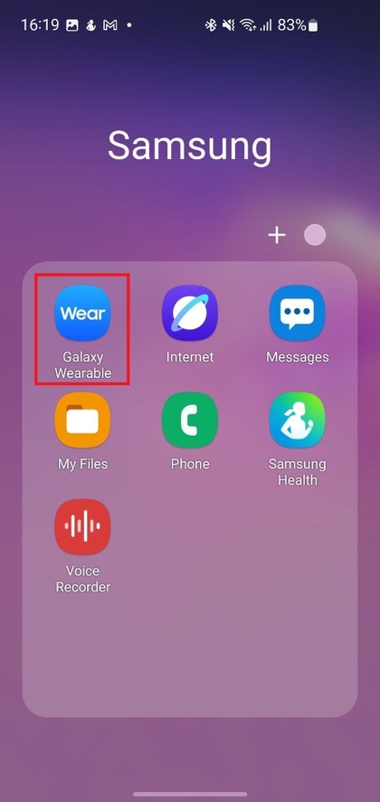 Open Samsung Wearable App