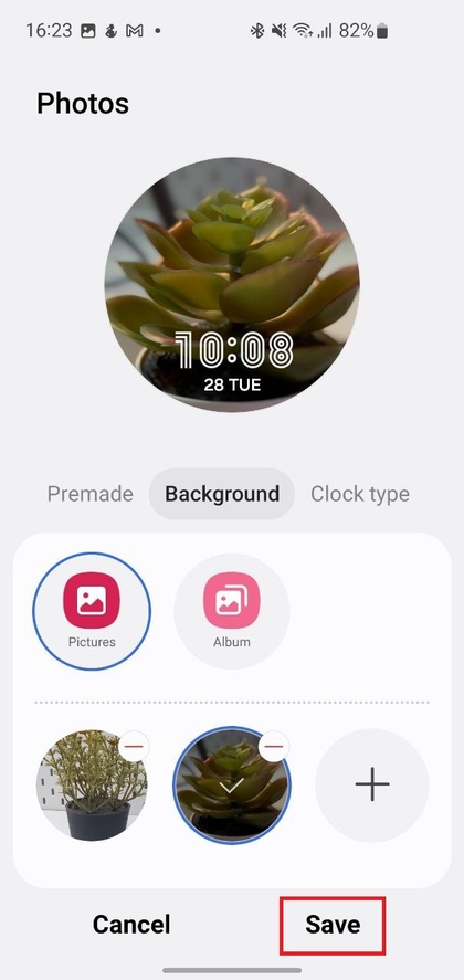 Save and Apply Watch Face