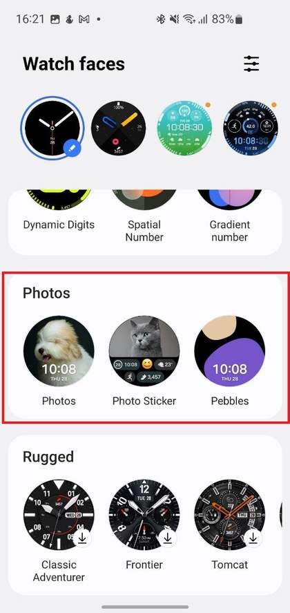 Select Photo Option