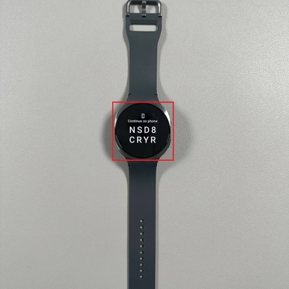 Entering linking code on the smartphone