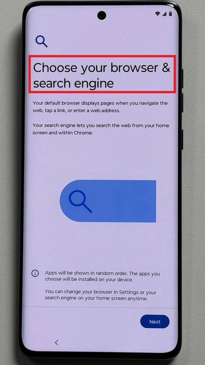 Browser and search engine selection
