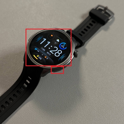 Turning on the Amazfit Balance watch