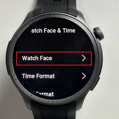 Watch Face and Time settings on Amazfit Balance