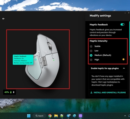 Logitech MX Master 4: Enabling or Disabling Haptic Feedback | ManualsLib