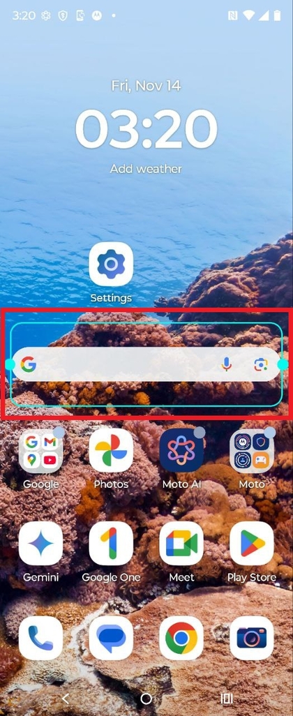 How to Remove Google Search Bar from Home Screen on Motorola Razr 60 ...