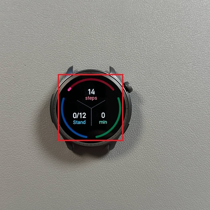 Choosing a watch face that displays steps on the Amazfit Balance