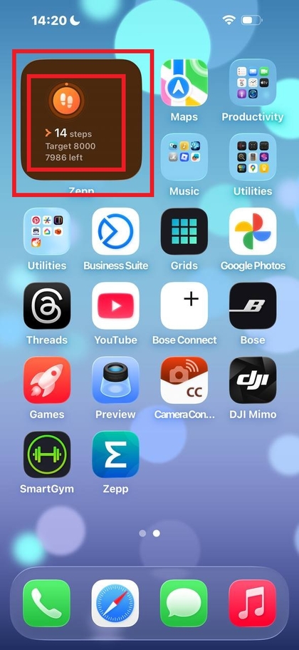 Customizing step information display in the Zepp app